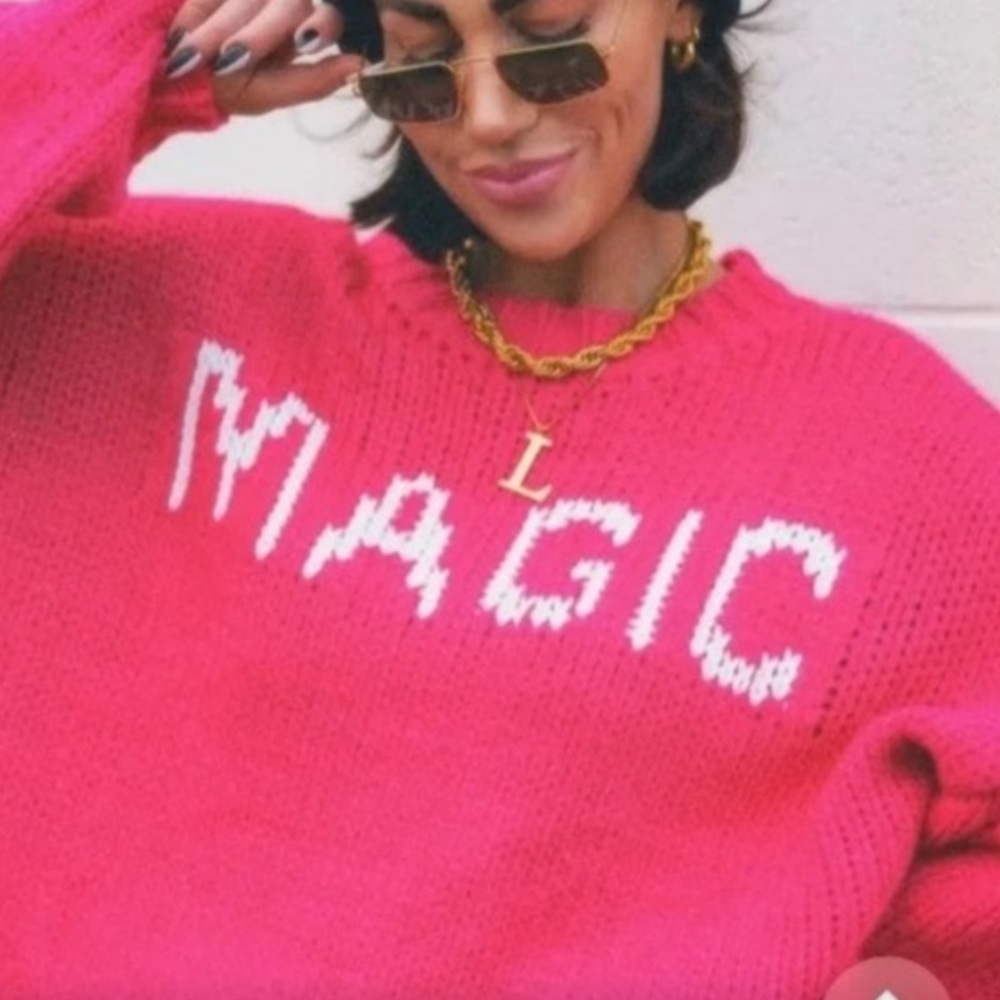 Dressed in LALA Pink 'Magic' Sweater